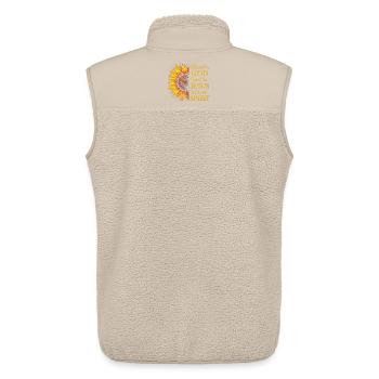 Geliebt von Jesus Christliche Sonnenblume - Unisex Sherpaweste von Stanley/Stella - Beige - Hinten - AI Model Male 178 light (178cm)