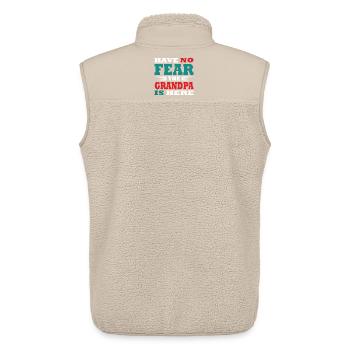 Have no Fear the Grandfather is here Outfit - Unisex Sherpa Gilet by Stanley/Stella - beige - Back - AI Model Male 178 light (178cm)