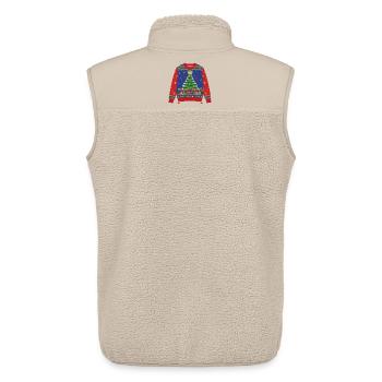 Ici pour le vin chaud - Veste sans manches sherpa unisexe Stanley/Stella - beige - Dos - AI Model Male 178 light (178cm)