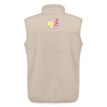 Autumn mushrooms - Unisex Sherpa Gilet by Stanley/Stella - beige - Back - AI Model Male 178 light (178cm)