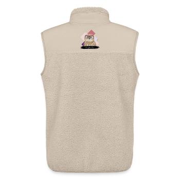 JvG Uhu "Uhungeheier liab." - Unisex Sherpaweste von Stanley/Stella - Beige - Hinten - AI Model Male 178 light (178cm)
