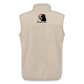 Labrador Mom - Unisex Sherpaweste von Stanley/Stella - Beige - Hinten - AI Model Male 178 light (178cm)
