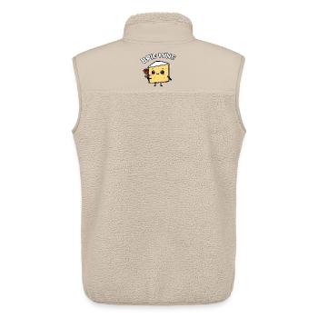 Cheese Rose Love Cheese Corner Brie Cheese Brie Mine - Unisex Sherpa Gilet by Stanley/Stella - beige - Back - AI Model Male 178 light (178cm)