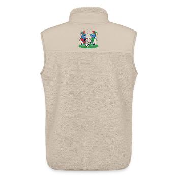 67 Six Seven Costume Carnival Football Italy Meme - Unisex Sherpa Gilet by Stanley/Stella - beige - Back - AI Model Male 178 light (178cm)