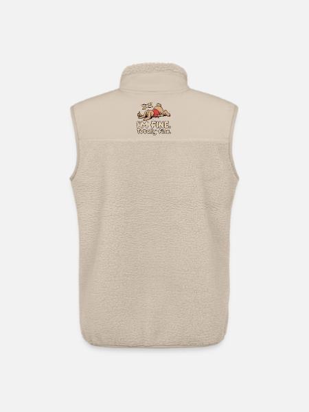 Exhausted rabbit with sarcastic saying - Unisex Sherpa Gilet by Stanley/Stella - beige