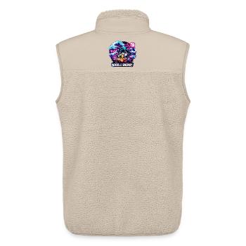 Katzen Ramen Nudel Japaner Anime Manga Kawaii - Unisex Sherpaweste von Stanley/Stella - Beige - Hinten - AI Model Male 178 light (178cm)