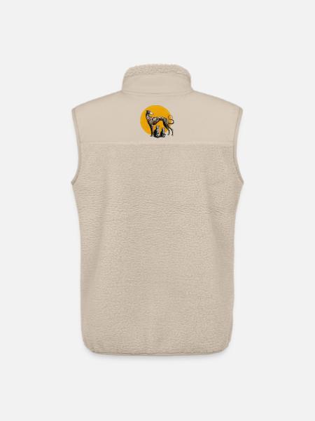 Galgo & Cats Street Art - Rough - Unisex Sherpa Gilet by Stanley/Stella - beige