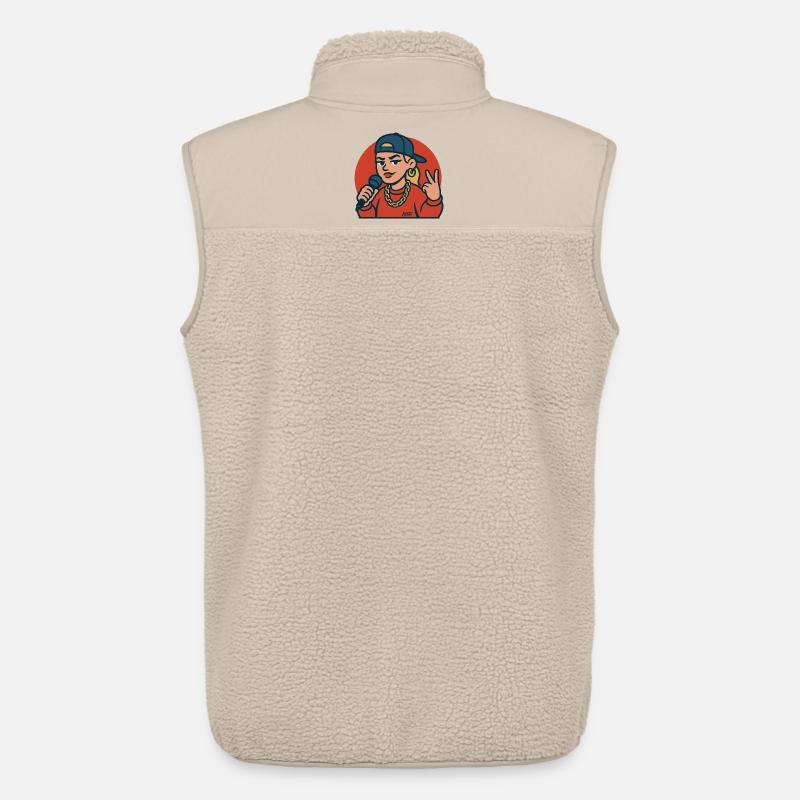 Rap-Diva mit Mikrofon - Unisex Sherpaweste von Stanley/Stella - Beige