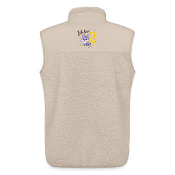 Ich bin 2 Jahre alt – Niedliches Wolf Geburtstag - Unisex Sherpaweste von Stanley/Stella - Beige - Hinten - AI Model Male 178 light (178cm)