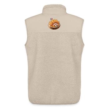Frites foot et soirée de match - Unisex Sherpaweste von Stanley/Stella - Beige - Hinten - AI Model Male 178 light (178cm)