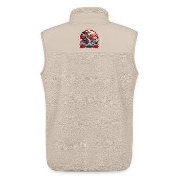 Japanischer Drachen - Unisex Sherpaweste von Stanley/Stella - Beige - Hinten - AI Model Male 178 light (178cm)