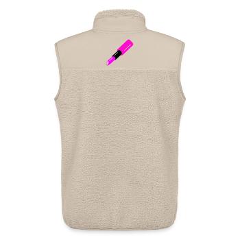 Lippenstift Design - Unisex Sherpaweste von Stanley/Stella - Beige - Hinten - AI Model Male 178 light (178cm)