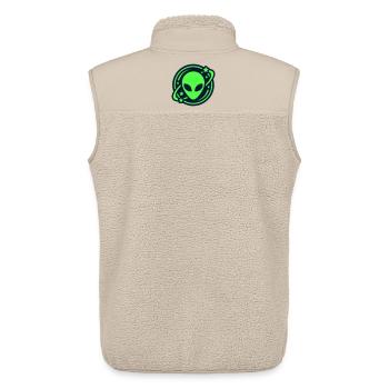 Alien Kopf Weltraum Logo - Unisex Sherpaweste von Stanley/Stella - Beige - Hinten - AI Model Male 178 light (178cm)