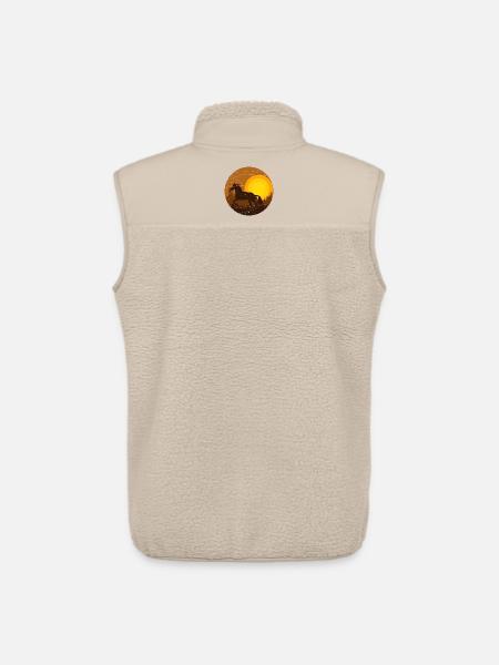 Pferd im Sonnenuntergang - Unisex Sherpaweste von Stanley/Stella - Beige