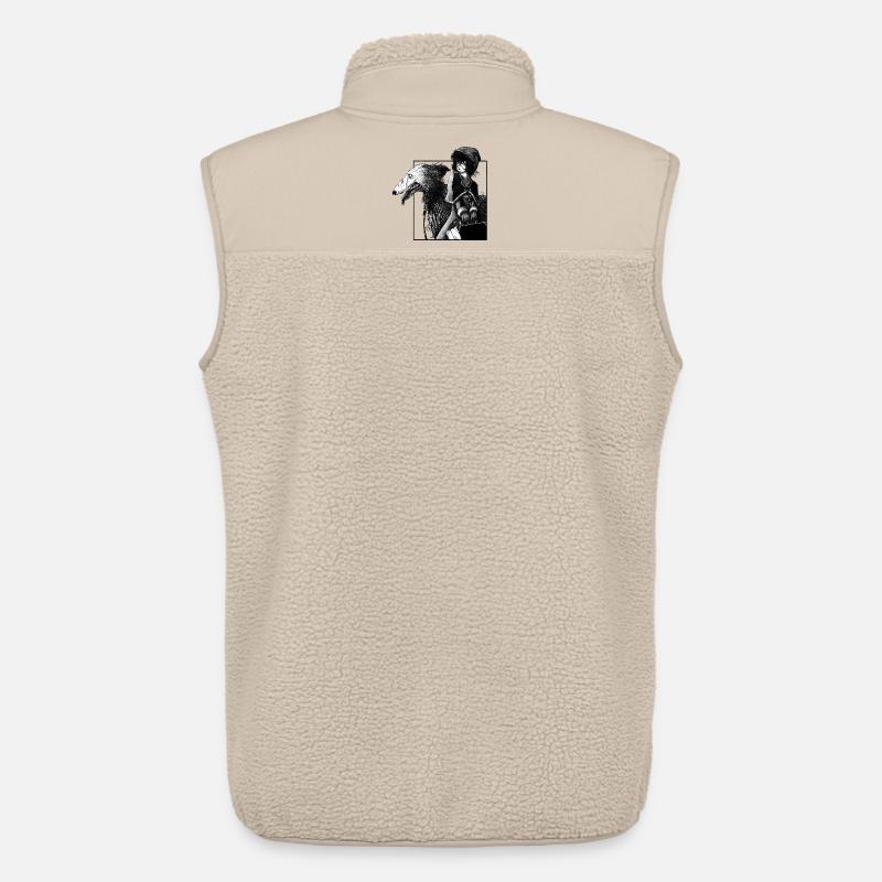 Chaperon noir - Veste sans manches sherpa unisexe Stanley/Stella - beige