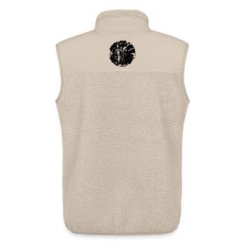 Schwarzer Kreis | Mond - Unisex Sherpaweste von Stanley/Stella - Beige - Hinten - AI Model Male 178 light (178cm)