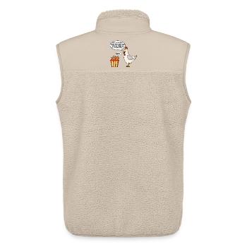 Un nouveau travail - Veste sans manches sherpa unisexe Stanley/Stella - beige - Dos - AI Model Male 178 light (178cm)