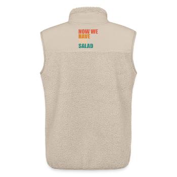 DENGLISH- Maintenant, nous avons les cadeaux pour hommes de salade - Veste sans manches sherpa unisexe Stanley/Stella - beige - Dos - AI Model Male 178 light (178cm)