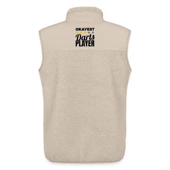 Lustiger Dartspieler - Unisex Sherpaweste von Stanley/Stella - Beige - Hinten - AI Model Male 178 light (178cm)