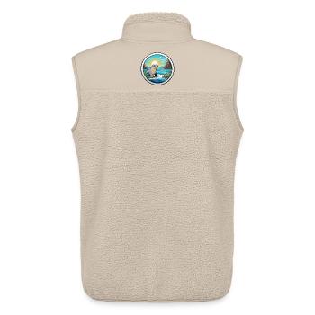 Kleine Robbe an der Küste - Unisex Sherpaweste von Stanley/Stella - Beige - Hinten - AI Model Male 178 light (178cm)