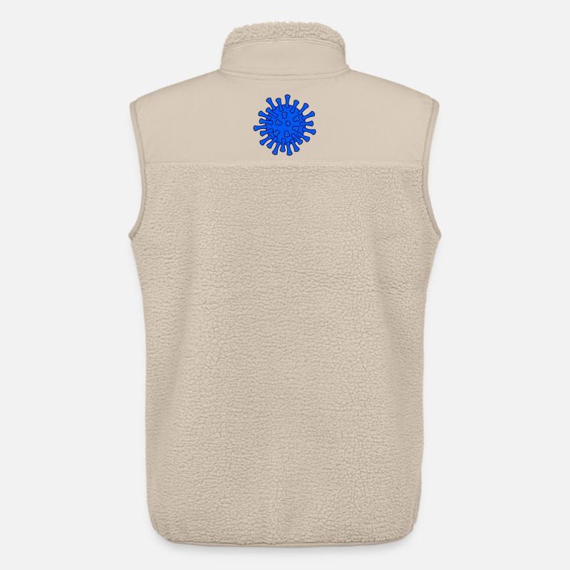 Blaues Covid-Molekül Illustration - Unisex Sherpaweste von Stanley/Stella - Beige