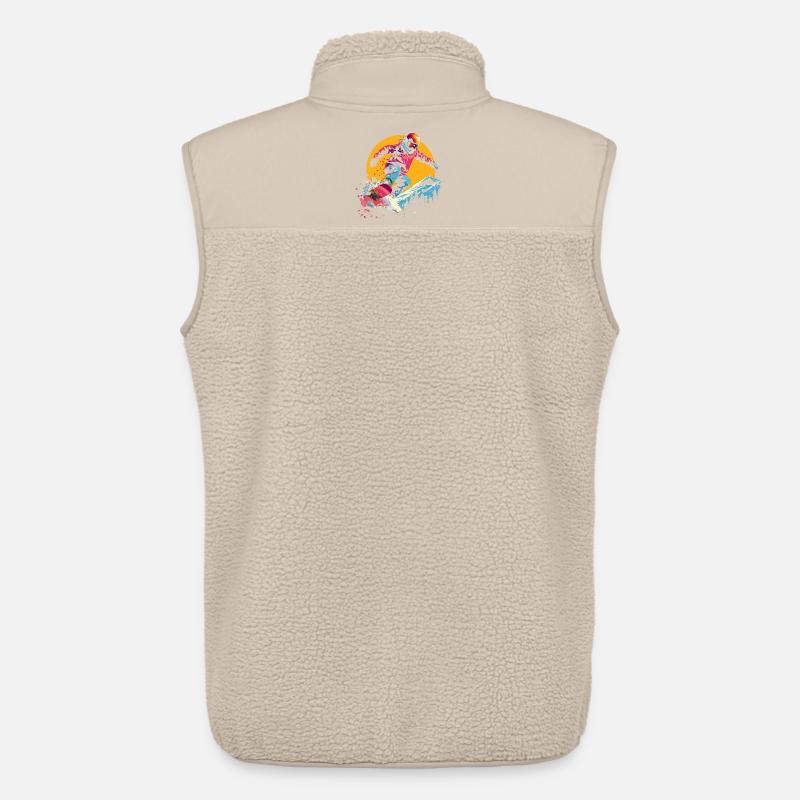 Snowboarder Synthwave - Unisex Sherpaweste von Stanley/Stella - Beige