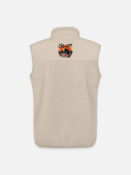 Katze in der Stadt - Unisex Sherpaweste von Stanley/Stella - Beige