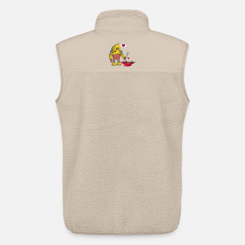 Der Roboter und die Liebe - Unisex Sherpaweste von Stanley/Stella - Beige
