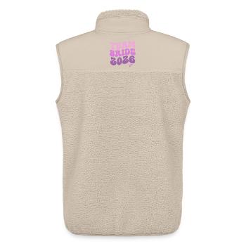 Équipe Mariée 2026 - Veste sans manches sherpa unisexe Stanley/Stella - beige - Dos - AI Model Male 178 light (178cm)