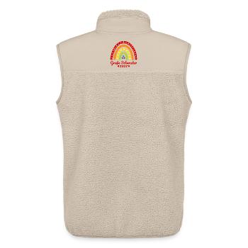 Große Schwester 2027 Boho Regenbogen bunt - Unisex Sherpaweste von Stanley/Stella - Beige - Hinten - AI Model Male 178 light (178cm)
