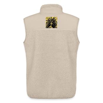Hard techno rave outfit - Méduse industrial techno - Unisex Sherpa Gilet by Stanley/Stella - beige - Back - AI Model Male 178 light (178cm)