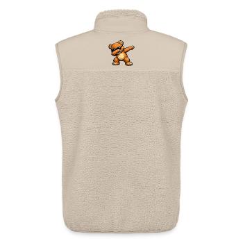 Dabbing Teddy - Unisex Sherpaweste von Stanley/Stella - Beige - Hinten - AI Model Male 178 light (178cm)