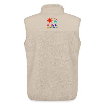 Lebendige Geometrie Sonnenfarben Muster - Unisex Sherpaweste von Stanley/Stella - Beige - Hinten - AI Model Male 178 light (178cm)