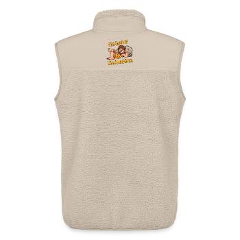 Der letzte der echten Männer – lustiger Höhlenmensch - Unisex Sherpaweste von Stanley/Stella - Beige - Hinten - AI Model Male 178 light (178cm)