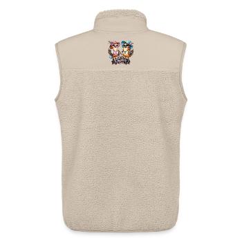 Beste Chickas – Immer mit Stil - Unisex Sherpaweste von Stanley/Stella - Beige - Hinten - AI Model Male 178 light (178cm)