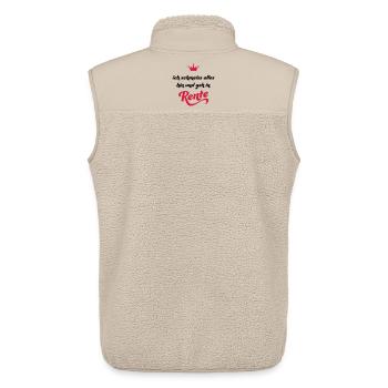 Ruhestand - Unisex Sherpaweste von Stanley/Stella - Beige - Hinten - AI Model Male 178 light (178cm)