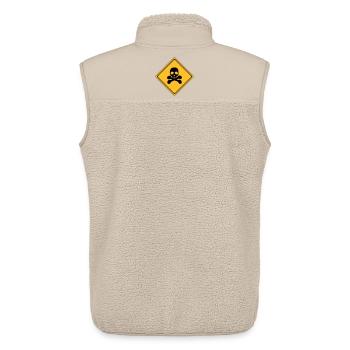 Danger Warning Sign # - Unisex Sherpa Gilet by Stanley/Stella - beige - Back - AI Model Male 178 light (178cm)