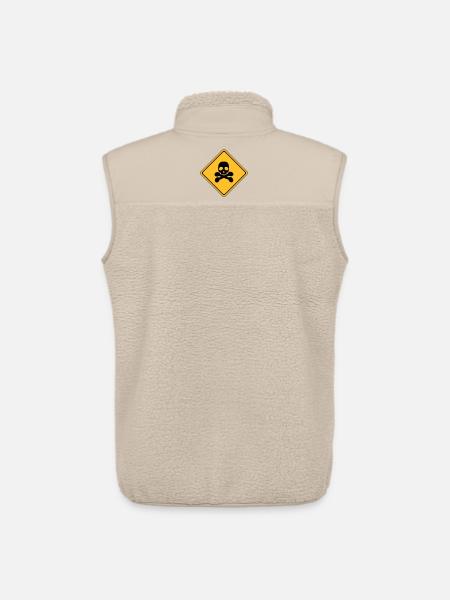 Danger Warning Sign # - Unisex Sherpa Gilet by Stanley/Stella - beige