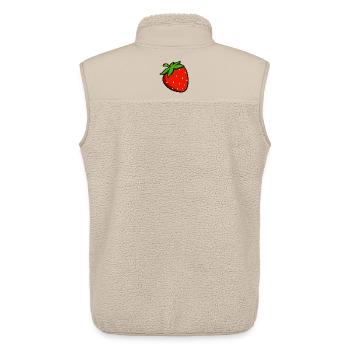 Erdbeeren - Unisex Sherpaweste von Stanley/Stella - Beige - Hinten - AI Model Male 178 light (178cm)