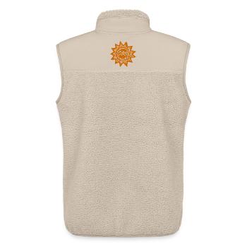 Astrologique Verseau Soleil Imprimer - Veste sans manches sherpa unisexe Stanley/Stella - beige - Dos - AI Model Male 178 light (178cm)