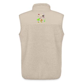 My Fish Tank 3 - Unisex Sherpaweste von Stanley/Stella - Beige - Hinten - AI Model Male 178 light (178cm)