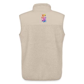 Volleyball handball sport gift - Unisex Sherpa Gilet by Stanley/Stella - beige - Back - AI Model Male 178 light (178cm)