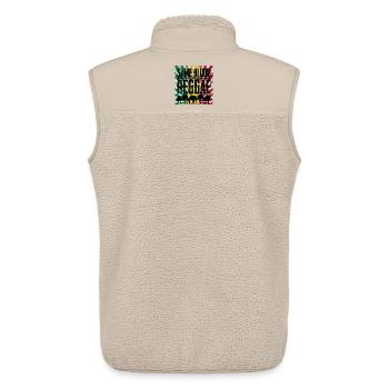 Same Blood, Different Roots Design - Unisex Sherpaweste von Stanley/Stella - Beige - Hinten - AI Model Male 178 light (178cm)