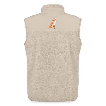 Fuchs blüht fantastisches Tier - Unisex Sherpaweste von Stanley/Stella - Beige - Hinten - AI Model Male 178 light (178cm)