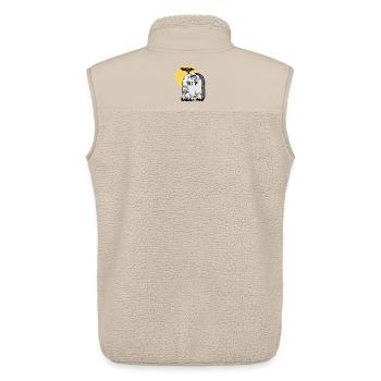 Gravestone with crow - Unisex Sherpa Gilet by Stanley/Stella - beige - Back - AI Model Male 178 light (178cm)