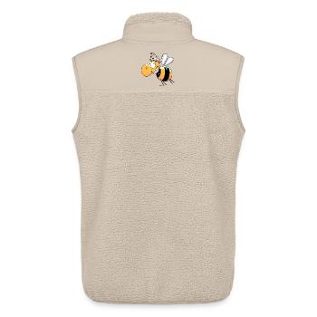 Mignon Abeille - Veste sans manches sherpa unisexe Stanley/Stella - beige - Dos - AI Model Male 178 light (178cm)