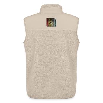 ski - Veste sans manches sherpa unisexe Stanley/Stella - beige - Dos - AI Model Male 178 light (178cm)
