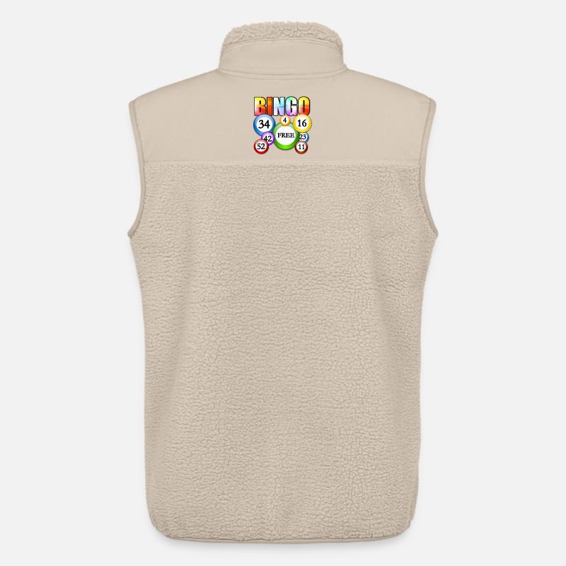 Lebendiges Bingo-Freiball-Design - Unisex Sherpaweste von Stanley/Stella - Beige