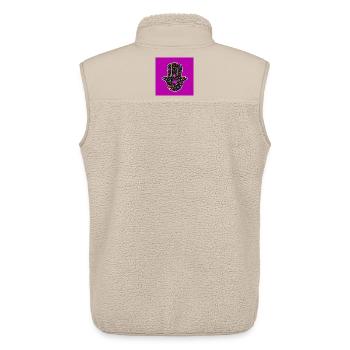 Hand of Fatima with Colorful Flowers - Unisex Sherpa Gilet by Stanley/Stella - beige - Back - AI Model Male 178 light (178cm)