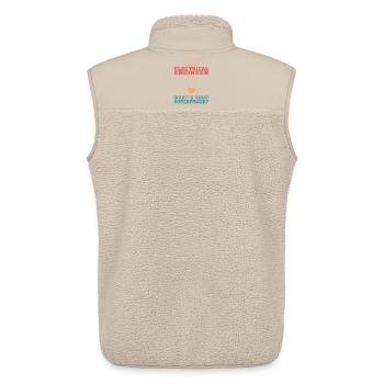 Bestseller Elektroingenieur T-Shirt, lustiges Zitat - Unisex Sherpaweste von Stanley/Stella - Beige - Hinten - AI Model Male 178 light (178cm)